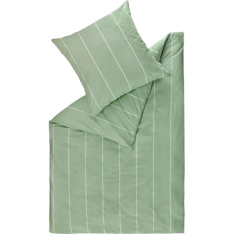 ESPRIT Renforcé Bettwäsche HARPLINES - 1 Stück 140x200 cm, Grün