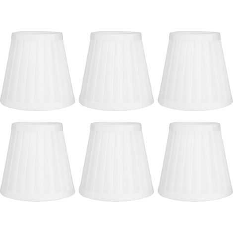 Abat-jour de remplacement en blanc – Lot de 6 pièces pour ampoules E14 – Couvre lampe mural et suspendu