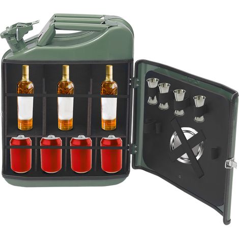 Kreativer Weinschrank im Jerry Can Design, 20L Mini-Barschrank, tragbarer Whiskey-Bar-Schrank