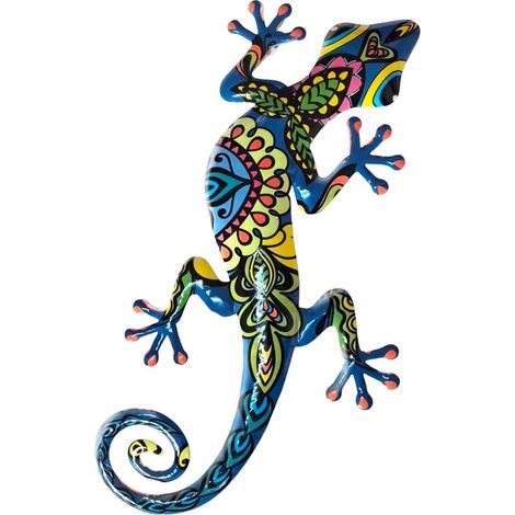 Signes Grimalt Adorno Pared Jardín Novedad  Adorno Pared Lagarto Novedad Multicolor 2x23x45cm 37714