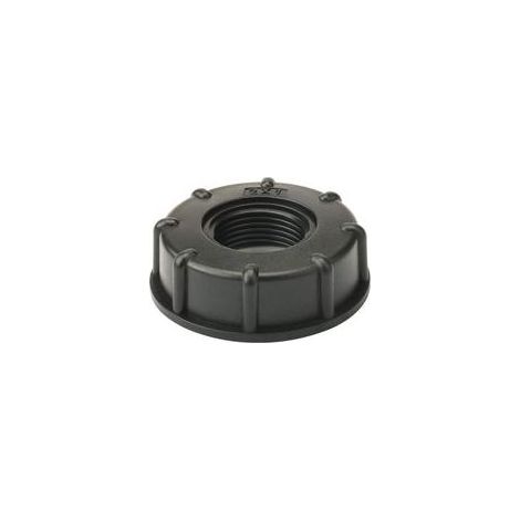 Bouchon s60x6 pour cuve 1000 litres – Filetage intérieur 1 pouce – Matériau plastique avec joint mousse PE – Connexion pour accessoires 1 pouce (1/5)