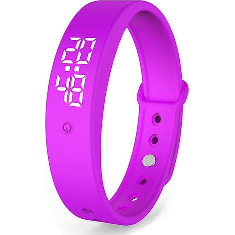 Réveil vibrant Pivotell Vibratime - Jusqu'à 10 alarmes par jour, violet (1/4)