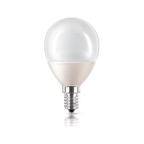 Philips Lampadina a Risparmio EnergeticoSferica Smerigliata 8 W Corrispondenti a 35 W, Attacco Piccolo E14, Luce Bianca Calda [Classe di efficienza energetica A]