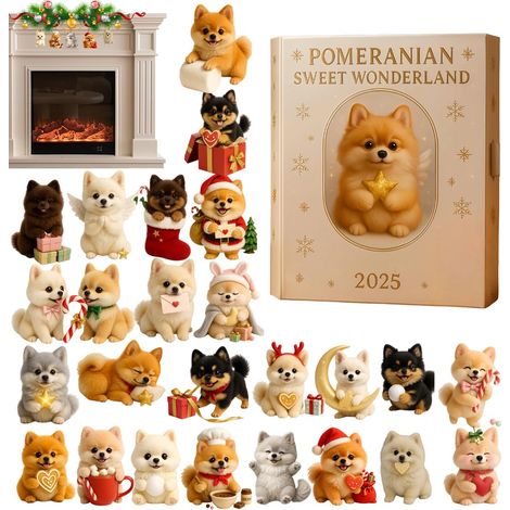 Calendrier De L'Avent De Noël Avec Ornements Pour Chien 24 Jours  Charme Chien Compte À Rebours Calendrier 2025 Pour Maison Arbre De Noël Mur Porte Adultes Cade (1/5)