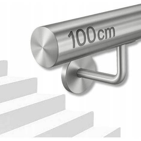 Treppengeländer - 100 cm - Edelstahl - Modernes Design - Einfache und dauerhafte Installation