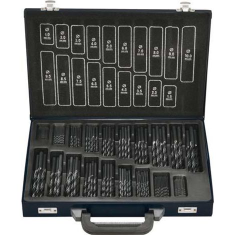 Spiralbohrer-Set DIN338 HSS rollgewalzt Typ RN 170-teilig 1-10,5mm FORTIS