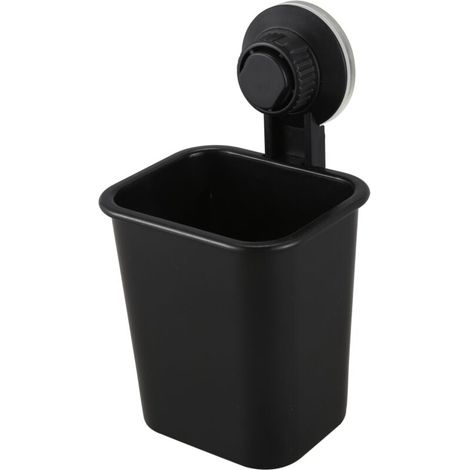 Ventouse Support Brosse À Dents Porte-Gobelet Porte-Dentifrice Rangement Salle de Bain Cuisine Noir (1/4)