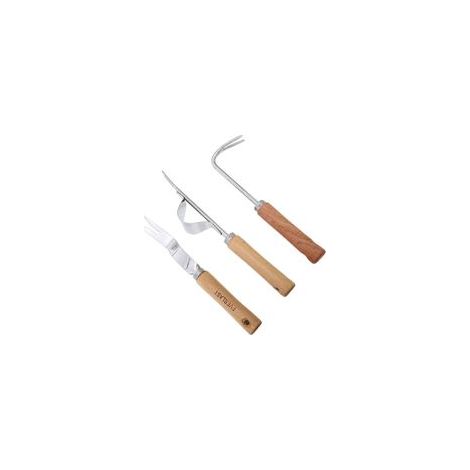 Désherbage Ensemble de 3 pièces désherbeur manuel de jardin extracteur à main en acier inoxydable outil de désherbage antidérapant cadeaux de jardinage pour l'élimination du chardon de pissenlit et d' (1/5)