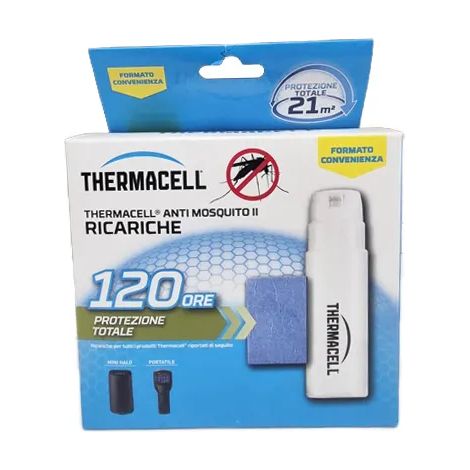 Recharge Thermacell 120 heures 10 cartouches gaz 30 plaquettes SBM - 100 mt - 15x21 mm