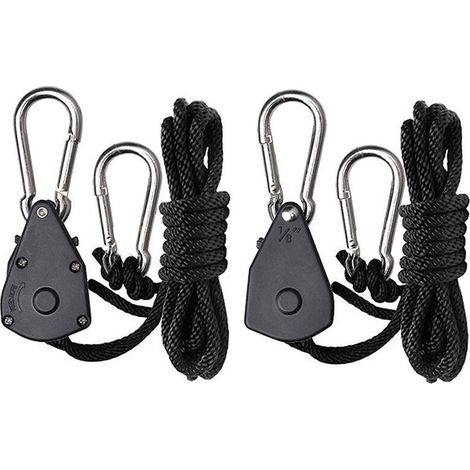 2 pièces poulies réglables de 1,8 pouces, poulies en plastique de corde de suspension de corde d'escalade (1/4)
