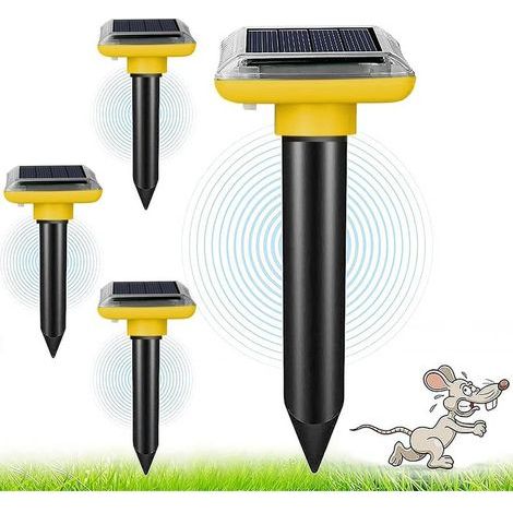4 Solar-Maulwurfsschreck – Ultraschall-Maulwurfsabwehr für den Garten (1/5)