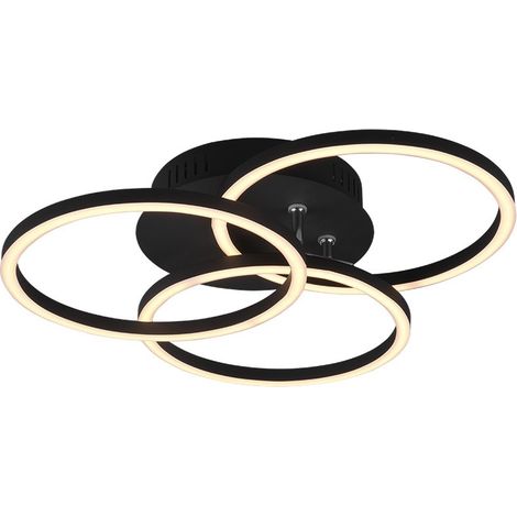 Plafoniera LED moderna CIRCLE nera 43,5 cm 27W IP20 RL (1/5)
