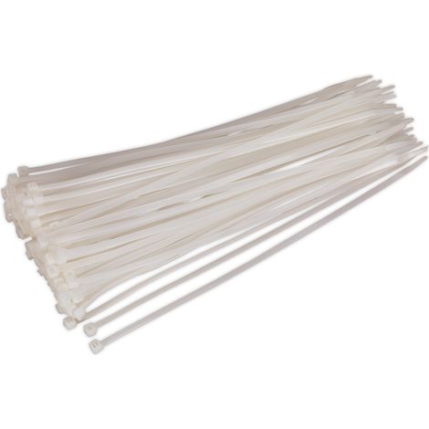 Sealey Cable Tie 300 x 4.8mm White Pack of 100 CT30048P100W