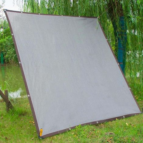 Filet d&aposombrage perforé 1x10 mètres, matériau PEHD, protection UV 90%, convient pour la protection de l&aposintimité du jardin, gris (1/5)