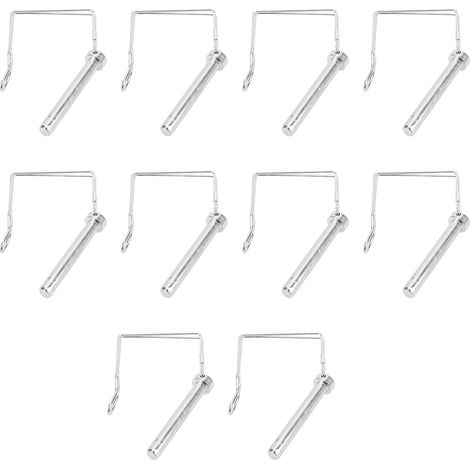 10 goupilles de verrouillage d'essieu robustes pour remorque, goupilles d'attelage de sécurité 5/16" x 2-3/4" (1/5)
