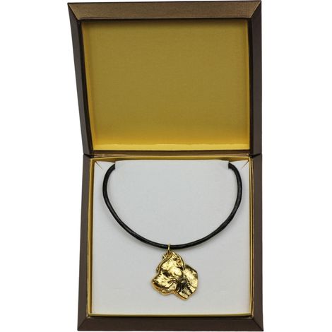 Cane Corso Italiano – eine Hundehalskette in einer Geschenkbox, ein vergoldeter Anhänger für Hundeliebhaber, beeindruckendes Schmuckstück von Art-Dog (1/5)