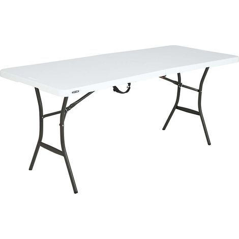 Lifetime Kunststoff Klapptisch Camping Weiß 183x70x74 cm