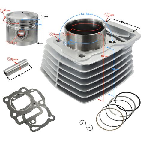 Cilindro Moretti para motocicleta CG 125cc 156FMI 4T (1/5)