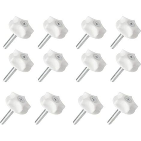 12PCS Pieds de nivellement Pieds de nivellement ajustables en fer PP vissés faciles à utiliser Niveleurs de meubles pour tête de lit Meubles (1/5)