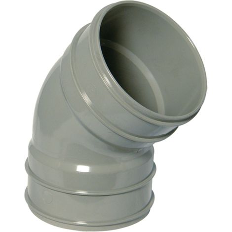 FloPlast 135° Bend Grey PVC Soil Pipe Connector (1/2)