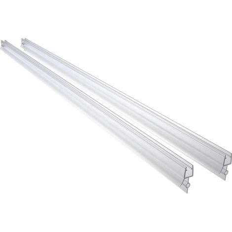 2 Pezzi Guarnizione Sottoporta (Modello-1) per box doccia lunga 90 cm per vetro da 8 mm Coda Morbida larga 18 mm Tagliabile