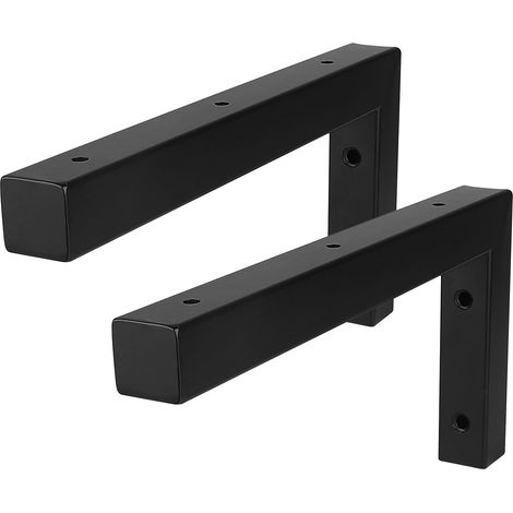 2 x Black Wall Mount for Washbasin, Wall Console, Heavy Load Bracket for Washbasin (1/5)