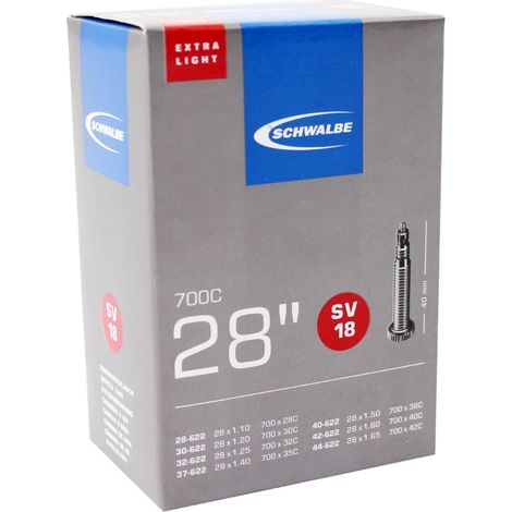 Schwalbe Schlauch SV 18 extra leicht 28x1.10-1.65" 28/44-622 SV40mm