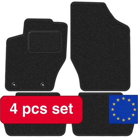 Alfombrillas para coche, de fibra sintética resistente, a medida para Peugeot 307, negras. (1/5)