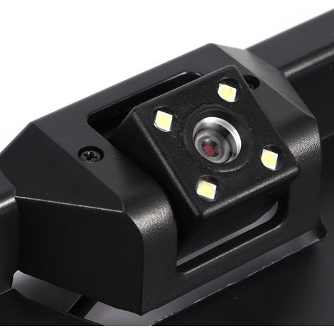 Europäischer Kennzeichenhalter mit LED-Kamera und Nachtsichtfunktion, weiß-schwarze Beleuchtung (1/5)