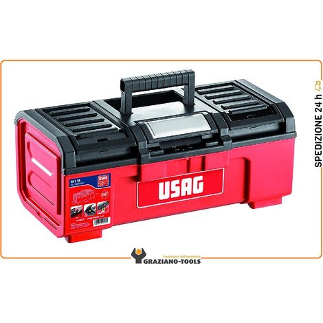 USAG 641 TA CASSETTA PORTAUTENSILI con vano porta miniature chiusura in acciaio (1/8)
