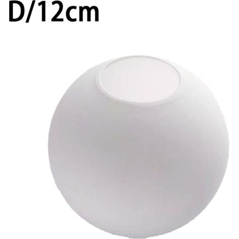 Abat-jour rond de rechange en verre blanc mat, 12 cm, taille unique. (1/5)