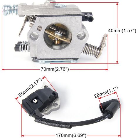 Spare parts for MS170 and MS180 chainsaws (carburetor and chainsaw parts) (one pack)