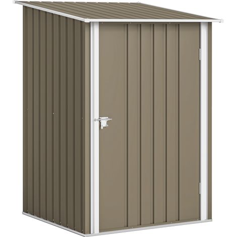 Armoire de jardin, en acier, blanc, 100 x 104 x 160 cm, avec portes, pour jardin terrasse, rangement extérieur, abri outils terrasse