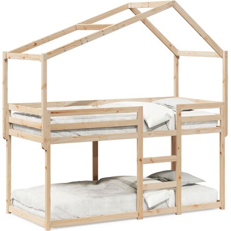 Maison Exclusive - Etagenbett ohne Matratze 90x200 cm Massivholz