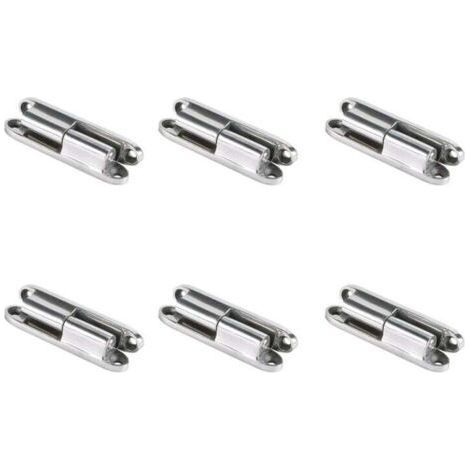 Cabinet Door Repair Hinge Hinge 14.5 x 80mm 6 Pieces Zinc Alloy Screw-In Hinge for Interior Doors Hinge for Windows and Doors (1/4)