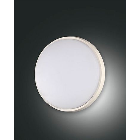 Plafonnier Led Rond Moderne Olly Ip54 23W 2700Lm 3000K Blanc Structure En Métal Et Polycarbonate Ø240Mm Code Article 3315-61-102