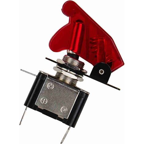 Interrupteur Toggle SPST LED Rouge 12V 20A pour Projecteurs et Lumière Intérieure (1/5)