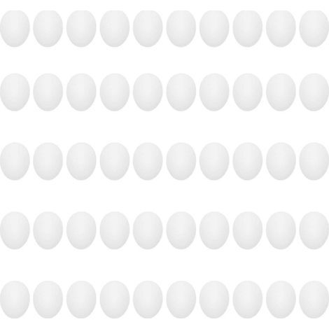 50 œufs de pigeon artificiels en plastique, œufs solides, accessoires d'élevage pour oiseaux (1/5)