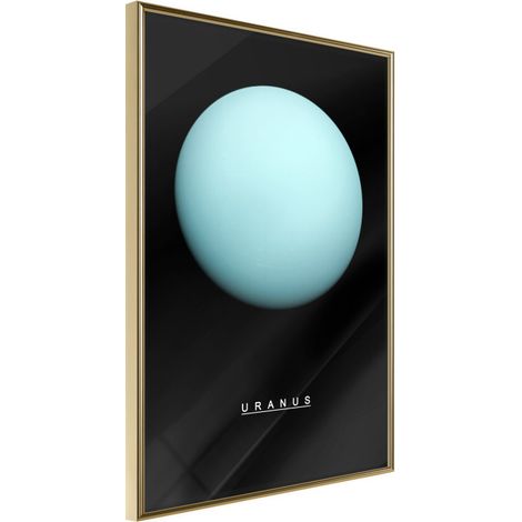 Affiche Murale Encadrée "The Solar System Uranus" 40 x 60 cm Or (1/2)