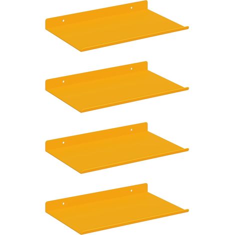 Maison Exclusive - Schwebendes Regal 4 pcs Senfgelb 30 x 18 x 2,5