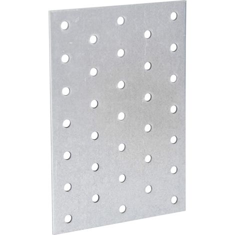 Alberts 353414 Piastra forata zincata sendzimir 140 x 100 mm Set di 25 pezzi