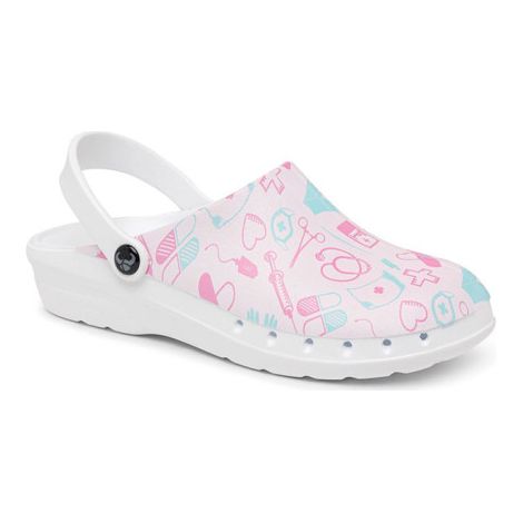 Zueco profesional estampado Medical Rosa antideslizante SRC - ODEN SUECOS 40 Medical (1/5)