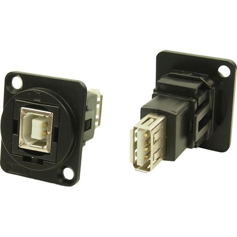 XLR Adapter USB B Buchse 2.0 auf USB B Buchse 2.0 Adapter, Einbau CP30207NMB CP30207NMB Cliff Inhal