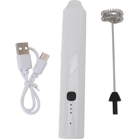Mousseur à lait électrique multifonction, portable et efficace, en acier inoxydable, pour café, boissons et glaces, fouet à main pratique. (1/5)
