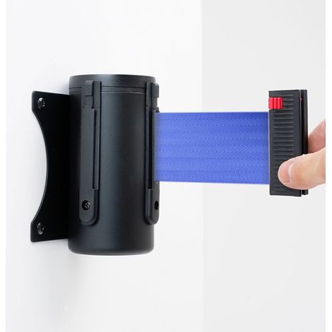 Tendinastro da Parete 3 m con Clip di Chiusura Nastro Blu (1/5)
