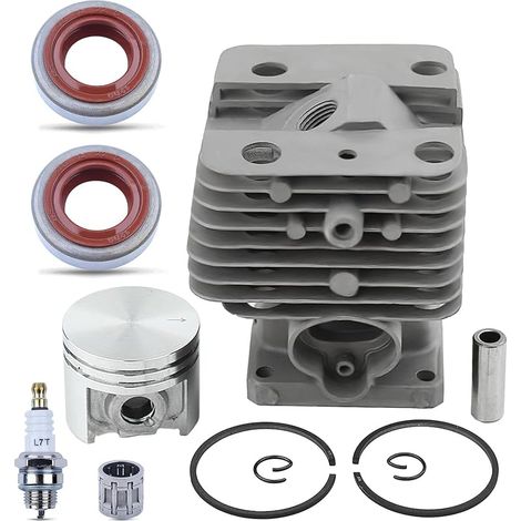 Kit Piston de Cylindre de 40 mm pour Stihl Débroussailleuse FT250 HT250 FS250 FS250R FS202 FS120 FS200, Kit de Remplacement de Piston with Bougie d'allumage Remplacer 4134 020 1214 (1/5)