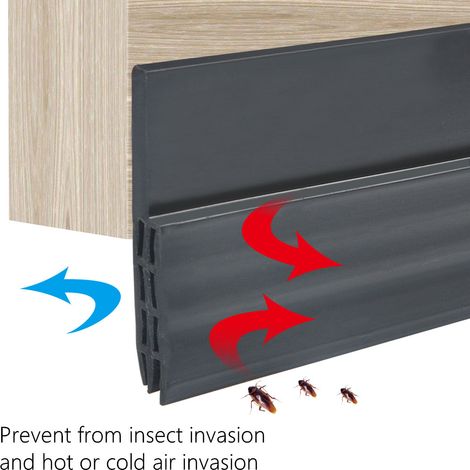 Ruban Silicone adhésif pour Portes Fenêtres 100cm Noir, Blanc Gris Marron Isolation Acoustique Thermique Anti Insectes Gap 0-28mm (1/5)