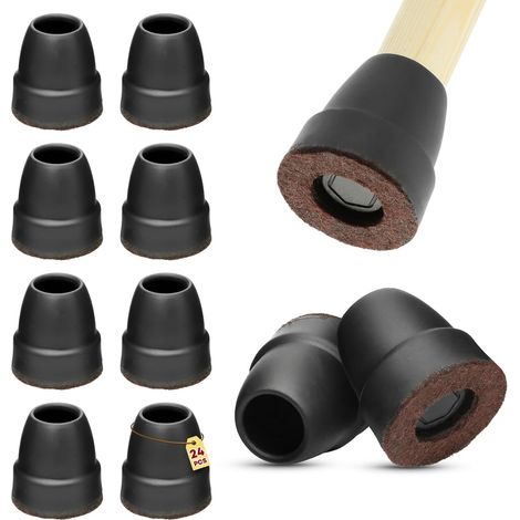 (24 PCS)Protecteur de Pieds de Chaises, Antidérapant,Accessoires de Protection pour Meubles, Capuchons Ronds pour Jambes et Pied de Chaise (1/5)