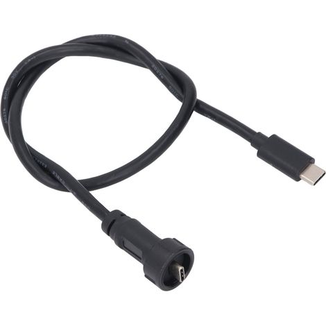 Câble USB-C mâle-mâle de 0,5 m, étanche IP67/IP68, connecteur droit, rallonge USB-C, 30 V, 1,5 A (1/5)