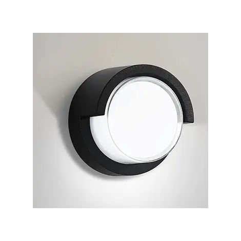 Applique murale intérieure moderne à LED, applique murale noire mate, applique murale extérieure étanche 6500k blanc lumière du jour pour salon, chambre, salle de bain, couloir, porche (1/4)
